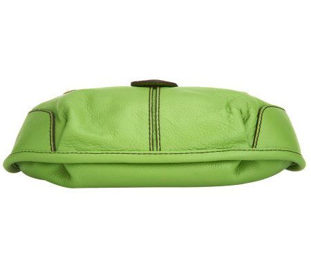 As Is orYANY Leather Becky Crossbody with Woven Accents