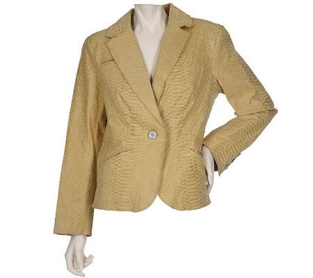Bradley by Bradley Bayou Lizard Print Suede Blazer - A83759