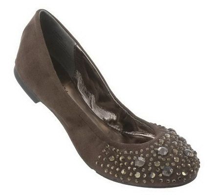 KathyVanZeeland Ballerina Flats w/ Rhinestone Detail - A210260