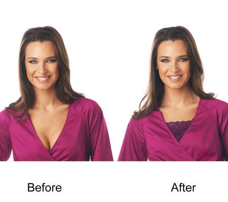 Milana Bra by Genie Set of 2 Lace Overlay Bras w/ Modesty Pads