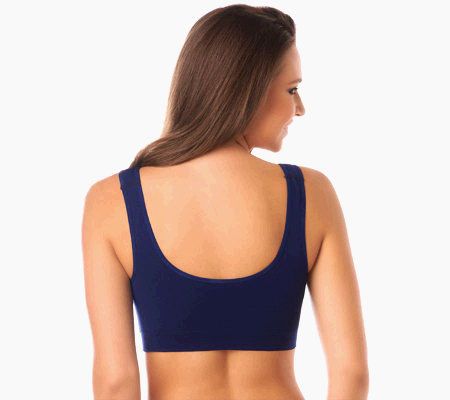 Milana Bra by Genie Set of 2 Lace Overlay Bras w/ Modesty Pads