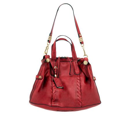 orYANY Leather Convertible Tote with Woven Details