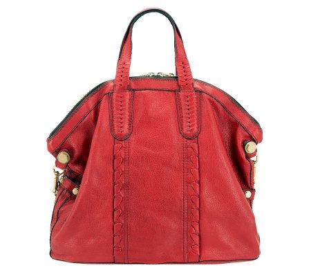 orYANY Leather Convertible Tote with Woven Details
