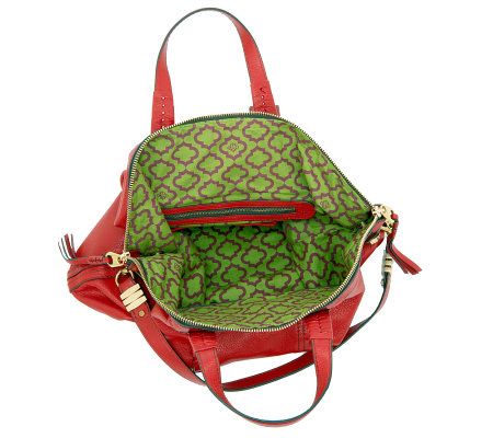 orYANY Leather Convertible Tote with Woven Details