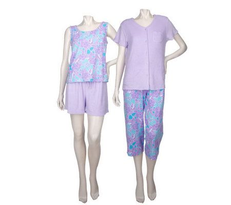 Carole Hochman 5-piece Stretch Knit & Baby Terry Lounge Set - A07861
