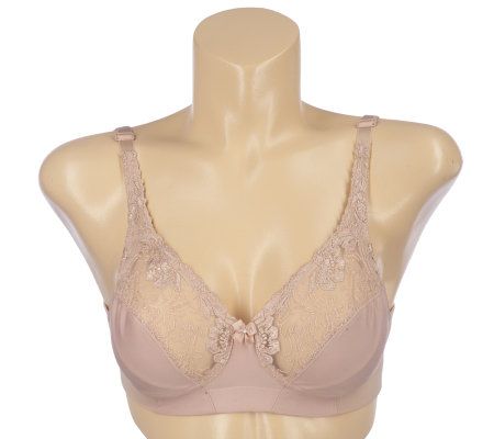 Breezies S/2 Sueded Satin & Lace Soft Cup Bras with UltimAir