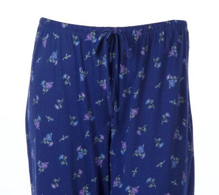 Carole Hochman Dotted Daisies Cotton Jersey 3-Piece Pajama Set