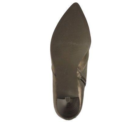 KathyVanZeeland Ankle Booties w/ Back Lace & Hardware Detail