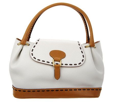 Dooney & Bourke Florentine Leather Flap Satchel - A222461