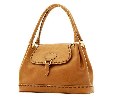 Dooney & Bourke Florentine Leather Flap Satchel