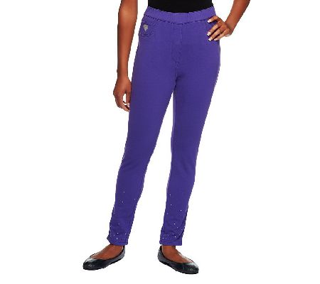 Quacker Factory Tall DreamJeannes Leggings with Sparkle Detail - A225761