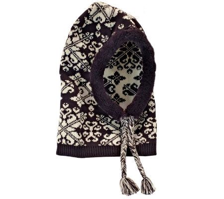 Muk Luks Swirly Scrolls Adjustable Hood - A320461
