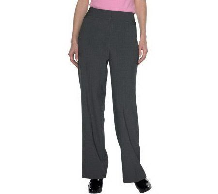 Isaac Mizrahi Live! Stretch Blend Wide Waist Trousers - A98161