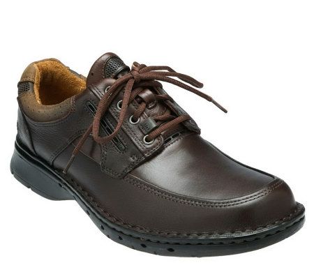 Clarks Mens Unstructured Un.Bend LeatherLace Up Shoes - A204462