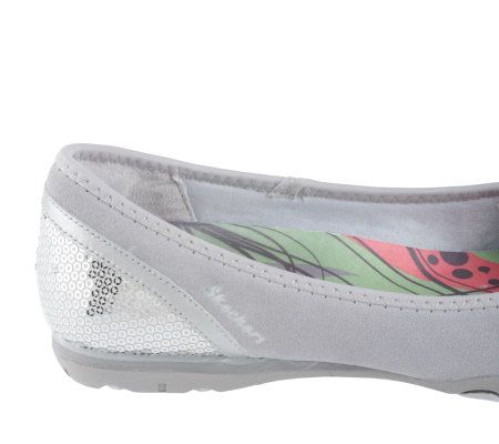 Skechers Suede & Sequin Slip-on Skimmers