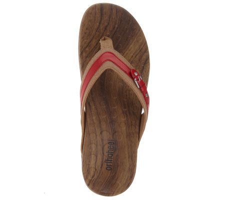 Orthaheel Lisa Orthotic Thong Sandals with Buckle Detail