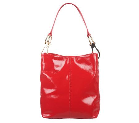 JPK Paris75 Patent Leather Betty Bucket Bag with Logo Hardware - A224262