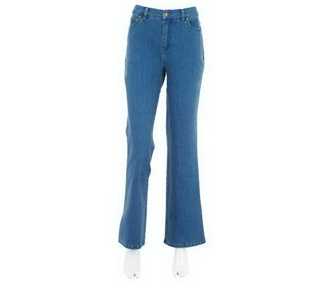 Denim & Co. Memory Denim 5-Pocket Modern Waist Jeans - A228162