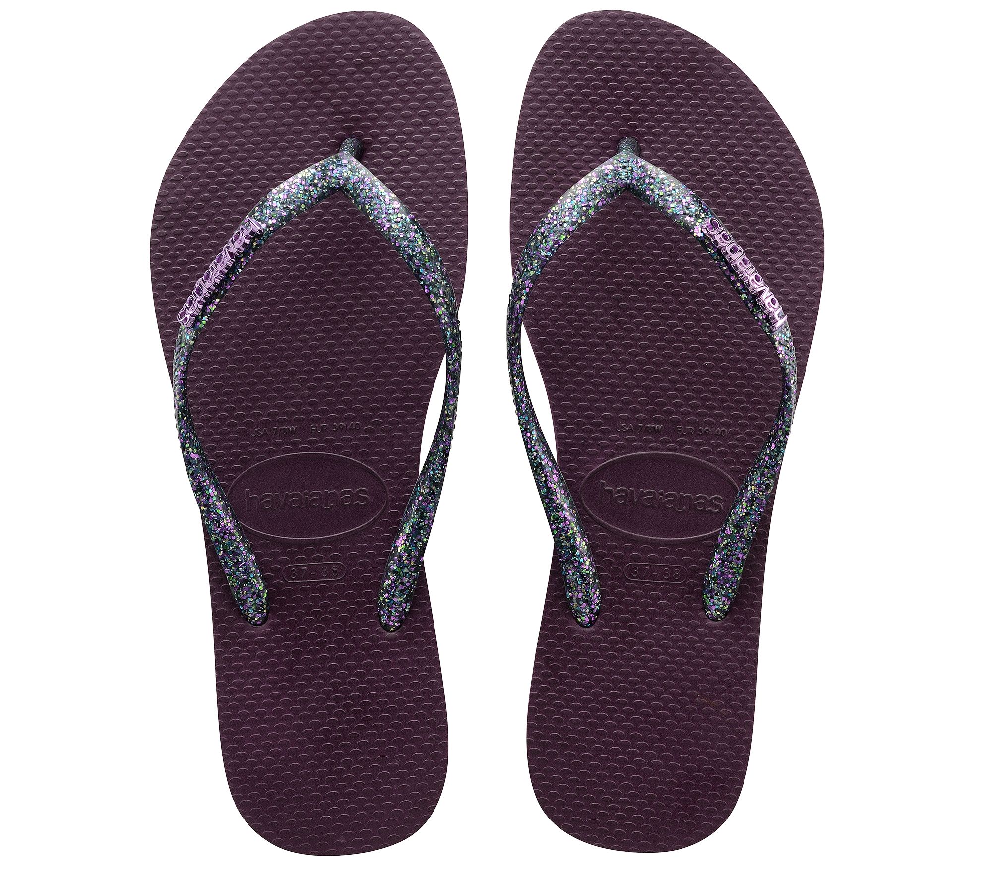 Havaianas Womens Slim Logo Metallic Flip-Flops - A327762