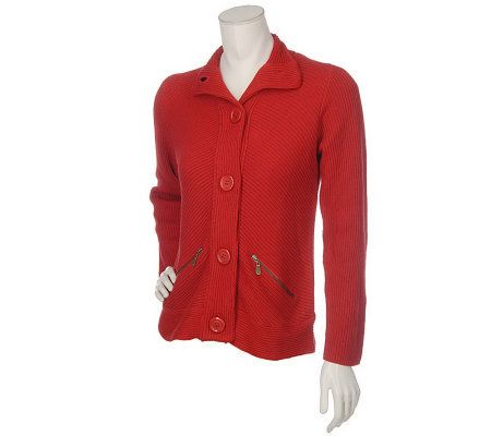 Perfect by Carson Kressley Cardigan with Decorative Buttons - A73562