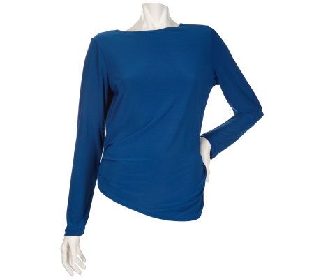 EffortlessStyle by Citiknits Shantung Long Sleeve Top & Skirt Set