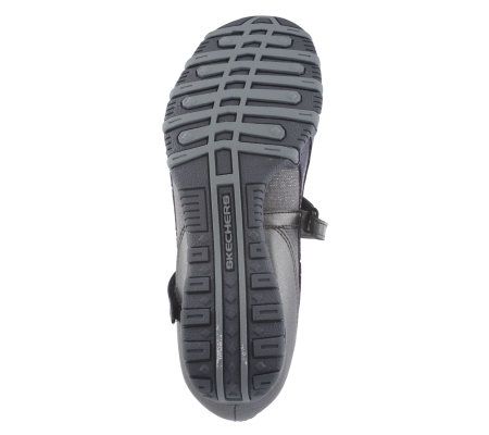 Skechers Leather & Sparkle Wedge Mary Janes