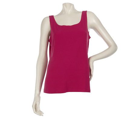 Susan Graver Essentials Liquid Knit Scoop Neck Tank - A215963
