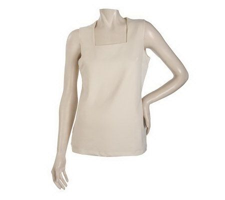Susan Graver Essentials Butterknit Square Neck Tank - A218463