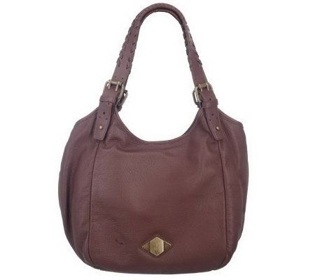 As Is Luxe Rachel Zoe Leather Double Shoulder Strap Hobo Bag - A224463