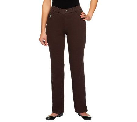 Quacker Factory DreamJeanne Pull-on Regular Straight Leg Pants - A227963