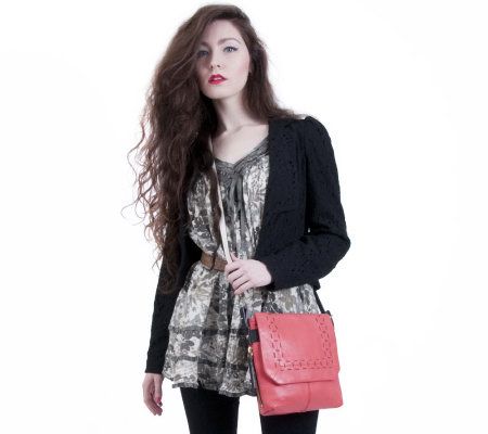 orYANY Leather Bobbi Crossbody Bag with Stitch Detail