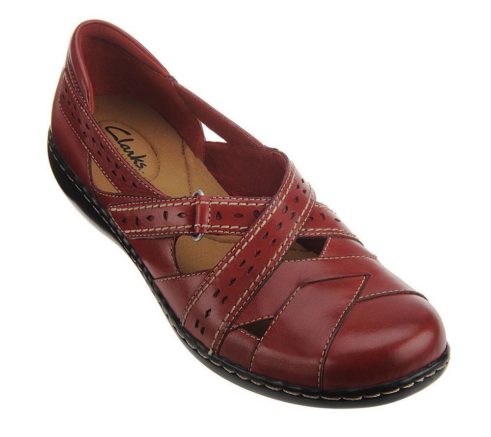 As Is Clarks Bendables Ashland Spin Leather Slip On Shoe - A235863