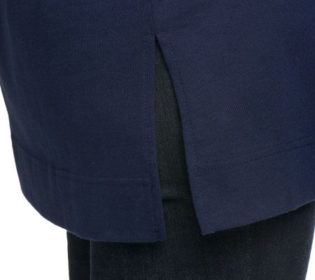 Denim & Co. Essentials Cotton Jersey Oversized Scoopneck Tee