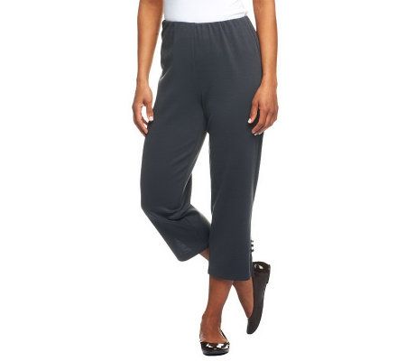 Bob Mackies Stretch Ponte Knit Crop Pants - A05664