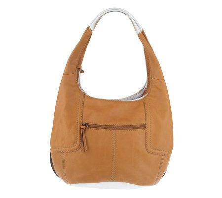 Tignanello Glove Leather A-Line Shopper w/Contrast Trim
