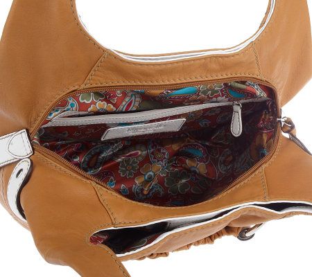 Tignanello Glove Leather A-Line Shopper w/Contrast Trim