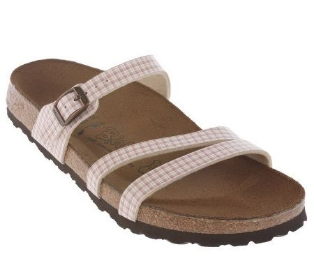 Birkis Double Check Print Multi Strap Sandals - A200364