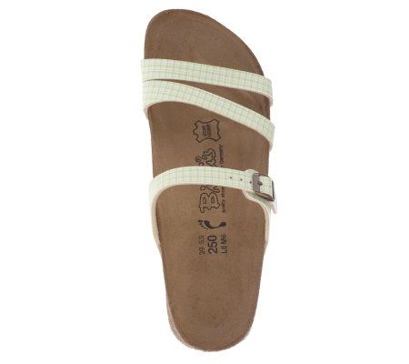 Birkis Double Check Print Multi Strap Sandals