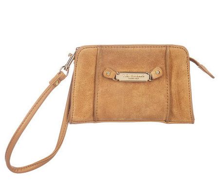 Tignanello Suede Wristlet with Logo Plaque - A217764