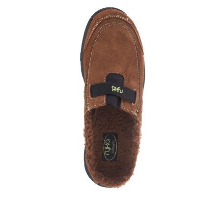 Ryka Canyon Suede Faux Fur Clogs