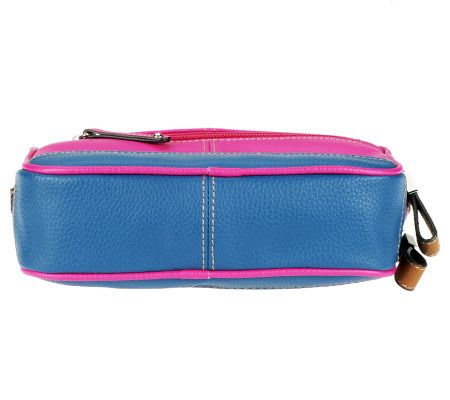 Tignanello Pebble Leather Colorblock Crossbody Bag