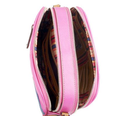 Tignanello Pebble Leather Colorblock Crossbody Bag