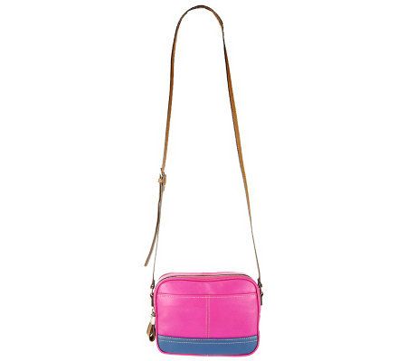 Tignanello Pebble Leather Colorblock Crossbody Bag