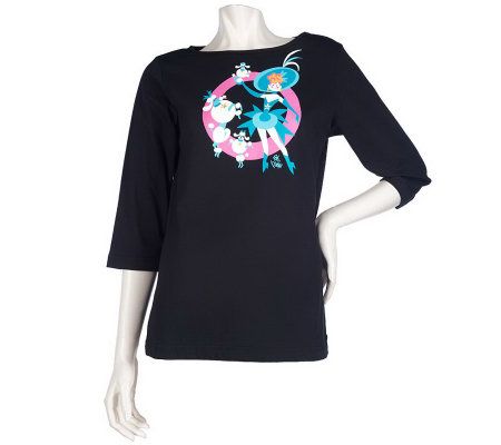 Bob Mackies Ladies of the Circus Graphic Tee - A200165