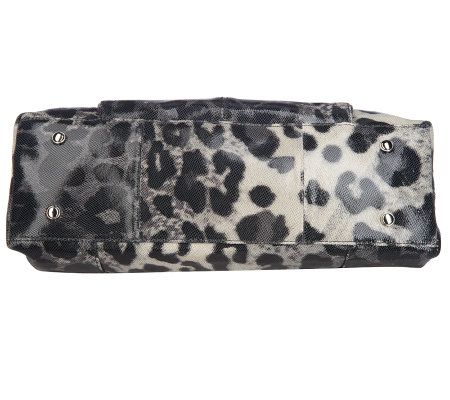 B. Makowsky Leather Triple Compartment Satchel with Front Pocket