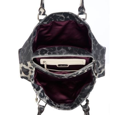 B. Makowsky Leather Triple Compartment Satchel with Front Pocket