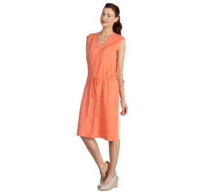 Isaac Mizrahi Live! V-Neck Sleeveless Knit Dress - A216065