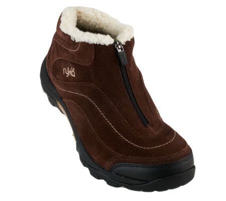 Ryka Canyon Shearling Zip Boots with Stitch Details - A227865