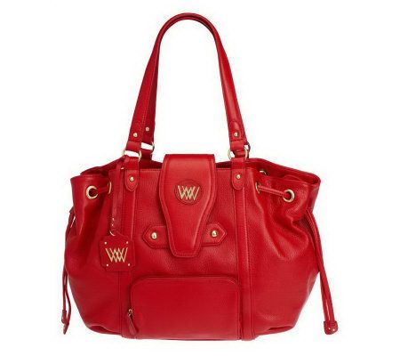 As Is Wendy Williams Pebble Leather Cinched Tote - A228665