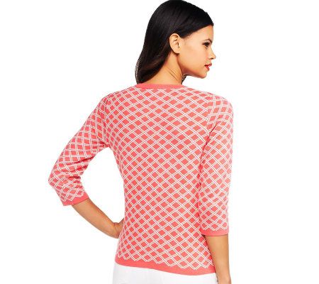 Isaac Mizrahi Live! Double Knit Cardigan with Ruffle